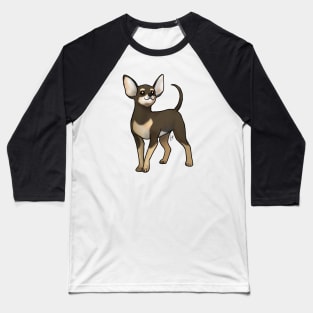 Dog - Russian Toy - Smooth Coat Black and Tan Baseball T-Shirt